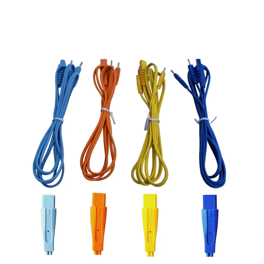 [SDP-GBS-G1839] Kit Globus 4 Cables De Colores para Electroestimuladores Genesy 1200,1500,600 PRE 200,400, Activa 700, Elite GE 98